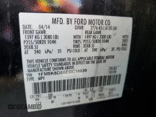 2014 Ford Explorer XLT with VIN 1FM5K8D86EGC18839, listed as a Copart auction lot 53984055 with 158,440 mi miles and Clean Title. Bid and sale history available at carsss.com. Image 13.