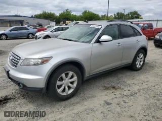 2005 Infiniti FX35 with VIN JNRAS08W95X213518, listed as a Copart auction lot 54703865 with 164,964 mi miles and Clean Title. Bid and sale history available at carsss.com. Image 1.