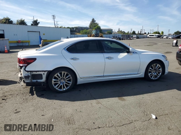 2017 Lexus LS 460 with VIN JTHBL5EF1H5144471, listed as a Copart auction lot 55804125 with 63,556 mi miles and Salvage title. Bid and sale history available at DreamBid. Image 3.