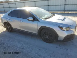 2022 Subaru WRX Premium with VIN JF1VBAF67N9023513, listed as a Copart auction lot 46954125 with 15,585 mi miles and Salvage Title. Bid and sale history available at carsss.com. Image 4.