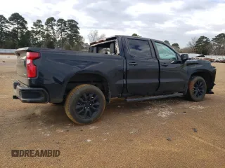 2020 Chevrolet Silverado 1500 Custom with VIN 1GCPWBEF5LZ256866, listed as a Copart auction lot 87490964 with 0 mi miles and Salvage Title. Bid and sale history available at carsss.com. Image 3.