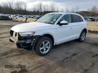 2021 Audi Q5 Premium with VIN WA1AAAFY6M2111385, listed as a Copart auction lot 46166625 with 14,589 mi miles and Salvage Title. Bid and sale history available at carsss.com. Image 1.