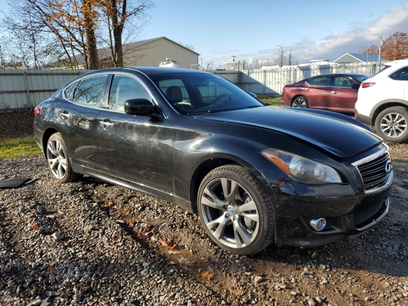 2013 Infiniti M37 with VIN JN1BY1AR8DM602201, listed as a Copart auction lot 78476914 with 81,563 mi miles and Non Repairable. Bid and sale history available at carsss.com. Image 4.