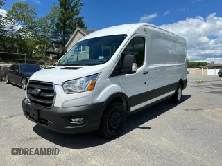 2020 Ford Transit Cargo z VIN 1FTBR1CG3LKB36452, wystawiony jako Copart lot #58659545 z przebiegiem 171 504 mil mil oraz Tytuł czysty. Historia ofert i sprzedaży dostępna na DreamBid. Obrazek 1.