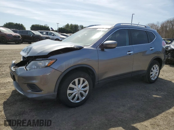2016 Nissan Rogue SV with VIN KNMAT2MVXGP609644, listed as a Copart auction lot 53111955 with 70,943 mi miles and Salvage Title. Bid and sale history available at carsss.com. Image 1.