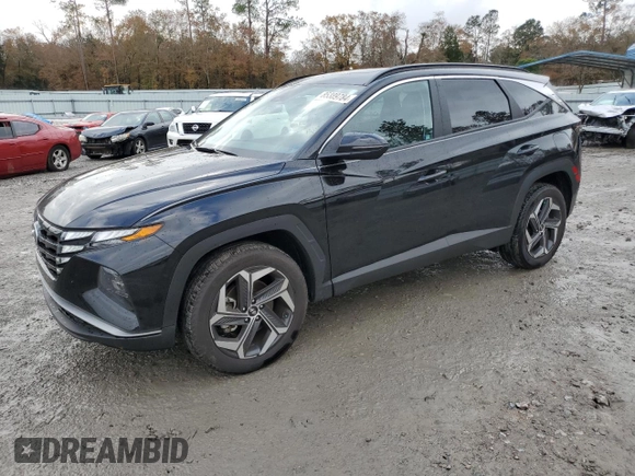 2023 Hyundai Tucson SEL with VIN 5NMJFCAE5PH257261, listed as a Copart auction lot 85389784 with 14,838 mi miles and Salvage Title. Bid and sale history available at carsss.com. Image 1.