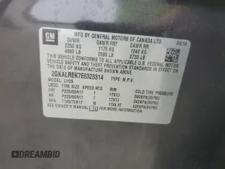 2014 GMC Terrain SLE с VIN 2GKALREK7E6323314, выставлен на аукционе Copart как лот 60836975 с пробегом 66 663 миль миль и Списание • Salvage title. История ставок и продаж доступна на DreamBid. Изображение 13.