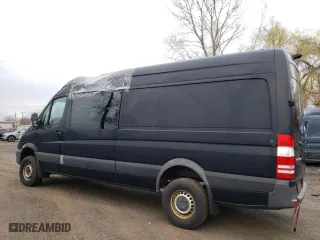 2017 Mercedes-Benz Sprinter Crew Van with VIN WD4FE8CD8HP574993, listed as a Copart auction lot 51812725 with 123,499 mi miles and Salvage Title. Bid and sale history available at carsss.com. Image 2.
