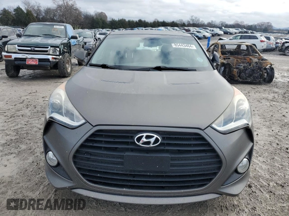 2014 Hyundai Veloster Turbo with VIN KMHTC6AE5EU182601, listed as a Copart auction lot 85443464 with 106,941 mi miles and Clean Title. Bid and sale history available at carsss.com. Image 5.