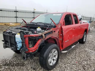 2020 Ram 1500 Laramie with VIN 1C6SRFDT1LN253803, listed as a Copart auction lot 72402214 with 62,351 mi miles and Salvage Title. Bid and sale history available at carsss.com. Image 1.