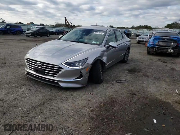 2021 Hyundai Sonata Hybrid Blue with VIN KMHL24JJ4MA018423, listed as a Copart auction lot 68838752 with 15,999 mi miles. Bid and sale history available at carsss.com. Image 11.