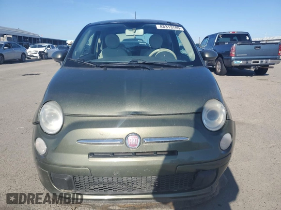 2013 FIAT 500 Pop with VIN 3C3CFFAR3DT544890, listed as a Copart auction lot 88313705 with 184,637 mi miles and Salvage Title. Bid and sale history available at carsss.com. Image 5.