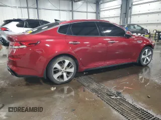 2019 Kia Optima LX with VIN 5XXGT4L32KG306587, listed as a Copart auction lot 52966275 with 185,613 mi miles and Salvage Title. Bid and sale history available at carsss.com. Image 3.