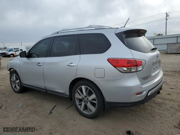 2015 Nissan Pathfinder Platinum with VIN 5N1AR2MM7FC608068, listed as a Copart auction lot 53349734 with 61,597 mi miles and Salvage Title. Bid and sale history available at carsss.com. Image 2.
