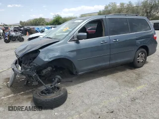 2005 Honda Odyssey EX-L z VIN 5FNRL38645B049087, wystawiony jako Copart lot #56891275 z przebiegiem 194 587 mil mil oraz Szkoda całkowita • Salvage title. Historia ofert i sprzedaży dostępna na DreamBid. Obrazek 1.