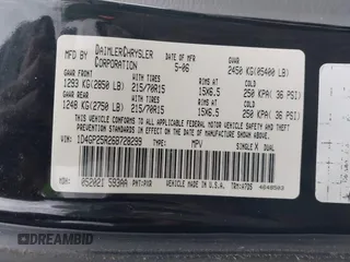 2006 Dodge Caravan SE z VIN 1D4GP25R26B728299, wystawiony jako IAAI lot #42235917 z przebiegiem Nie podano mil oraz . Historia ofert i sprzedaży dostępna na DreamBid. Obrazek 9.