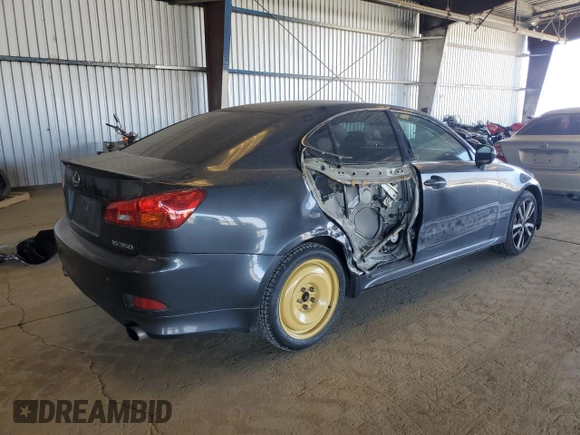 2006 Lexus IS 350 with VIN JTHBE262765004555, listed as a Copart auction lot 61045115 with 170,815 mi miles and Salvage title. Bid and sale history available at DreamBid. Image 3.