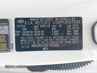 2015 Kia Soul z VIN KNDJN2A20F7125131, wystawiony jako IAAI lot #42231466 z przebiegiem 138 003 mil mil oraz . Historia ofert i sprzedaży dostępna na DreamBid. Obrazek 9.