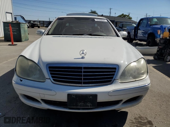 2004 Mercedes-Benz S-Class with VIN WDBNG75J94A422505, listed as a Copart auction lot 72599834 with 205,781 mi miles and Salvage Title. Bid and sale history available at carsss.com. Image 5.