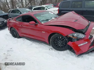 2020 Ford Mustang GT with VIN 1FA6P8CF7L5154187, listed as a IAAI auction lot 41262268 with 18,104 mi miles. Bid and sale history available at carsss.com. Image 1.