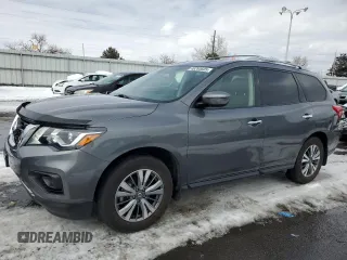 2019 Nissan Pathfinder SV with VIN 5N1DR2MMXKC624966, listed as a Copart auction lot 46260605 with 68,600 mi miles and Salvage Title. Bid and sale history available at carsss.com. Image 1.