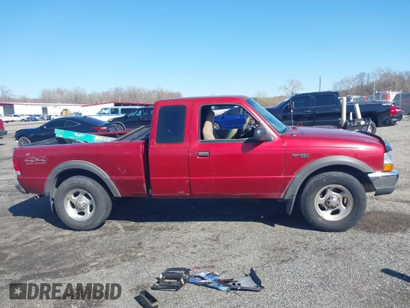 2000 Ford Ranger XL with VIN 1FTZR15V1YTB19905, listed as a IAAI auction lot 41833494 with 293,034 mi miles. Bid and sale history available at carsss.com. Image 13.