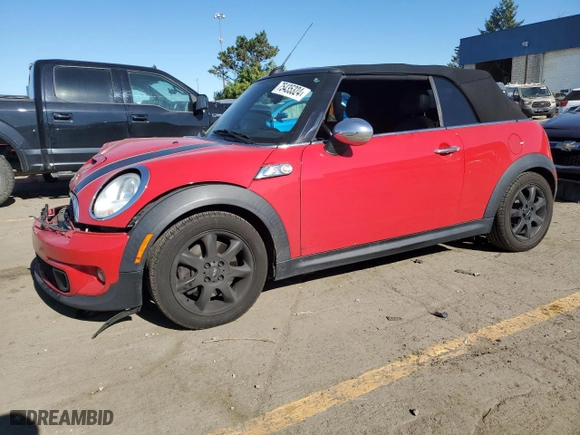 2011 MINI Cooper Convertible s with VIN WMWZP3C58BT249043, listed as a Copart auction lot 75435324 with 101,195 mi miles and Salvage Title. Bid and sale history available at carsss.com. Image 1.