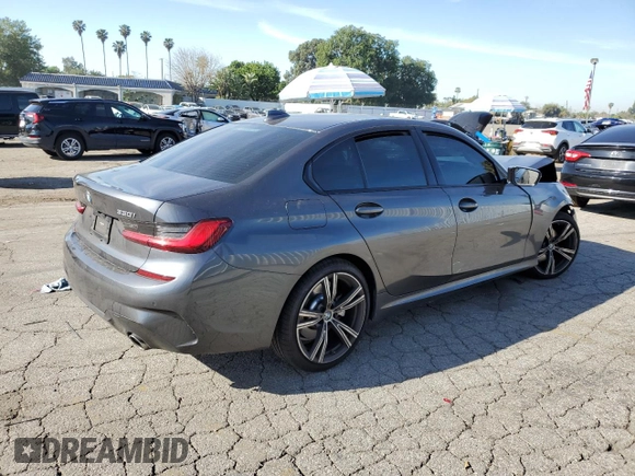 2021 BMW 3 Series 330i with VIN 3MW5R1J08M8B88355, listed as a Copart auction lot 50376775 with 0 mi miles and Salvage Title. Bid and sale history available at carsss.com. Image 3.