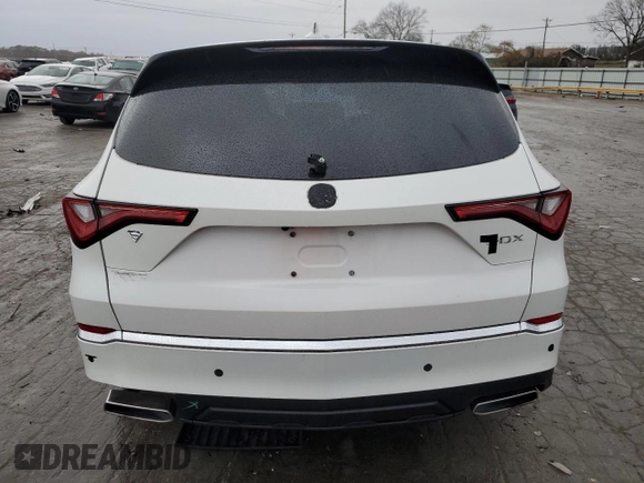 2023 Acura MDX w/Technology Package with VIN 5J8YD9H43PL007733, listed as a Copart auction lot 82115574 with 22,616 mi miles and Salvage Title. Bid and sale history available at carsss.com. Image 6.