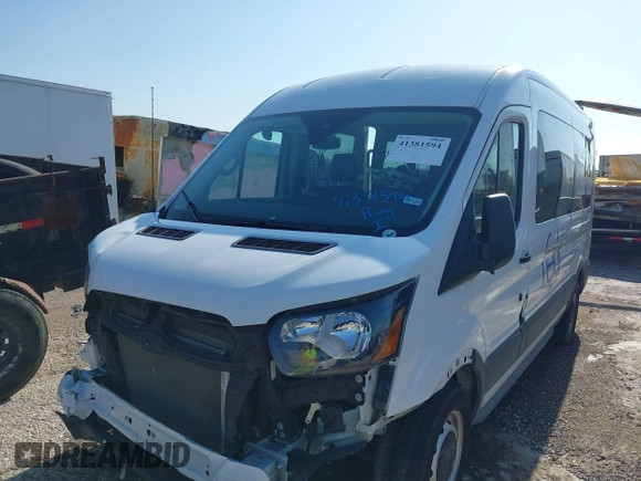 2024 Ford Transit Passenger XL with VIN 1FBAX2C89PKB52360, listed as a IAAI auction lot 41381594 with 43,067 mi miles and . Bid and sale history available at DreamBid. Image 2.