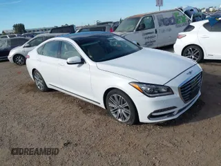 2018 Genesis G80 3.8L with VIN KMHGN4JE9JU216176, listed as a IAAI auction lot 40976135 with 50,530 mi miles. Bid and sale history available at carsss.com. Image 1.