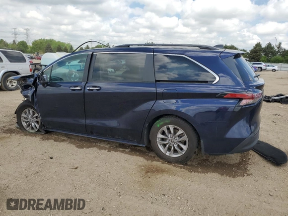2022 Toyota Sienna XLE z VIN 5TDJRKEC3NS128049, wystawiony jako Copart lot #57020625 z przebiegiem Nie podano mil oraz Szkoda całkowita • Salvage title. Historia ofert i sprzedaży dostępna na DreamBid. Obrazek 2.