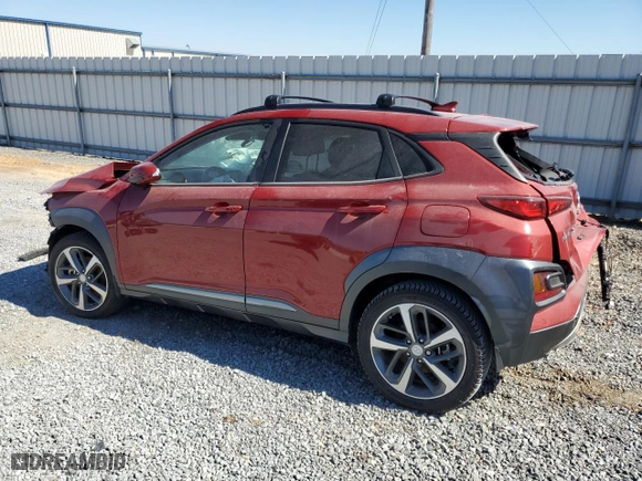 2021 Hyundai Kona Limited with VIN KM8K3CA54MU633381, listed as a Copart auction lot 46872695 with 0 mi miles and Salvage Title. Bid and sale history available at carsss.com. Image 2.