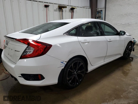 2019 Honda Civic Sedan Sport with VIN 2HGFC2F81KH594141, listed as a Copart auction lot 51942755 with 56,914 mi miles and Salvage Title. Bid and sale history available at carsss.com. Image 3.