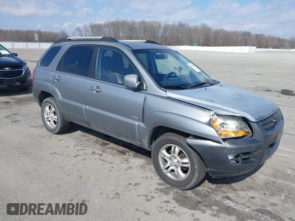 2005 Kia Sportage LX with VIN KNDJE723757102304, listed as a IAAI auction lot 41689073 with 125,276 mi miles and . Bid and sale history available at carsss.com. Image 1.
