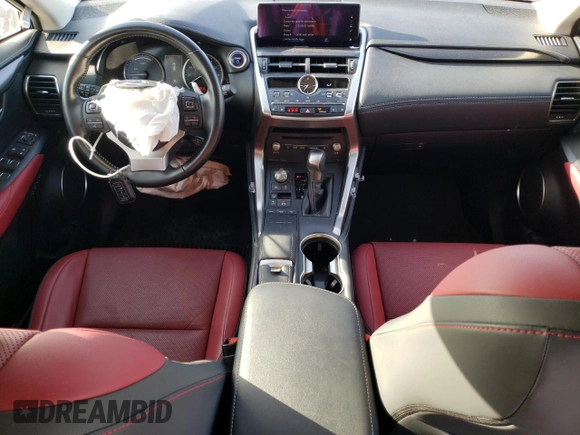 2021 Lexus NX 300h with VIN JTJGJRDZ0M5014172, listed as a Copart auction lot 52176455 with 43,644 mi miles and Salvage Title. Bid and sale history available at DreamBid. Image 8.