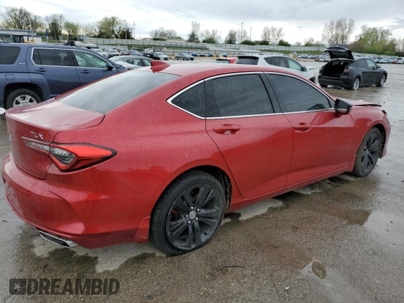 2021 Acura TLX Technology with VIN 19UUB5F42MA008752, listed as a Copart auction lot 51679665 with Not provided miles and Salvage title. Bid and sale history available at DreamBid. Image 3.