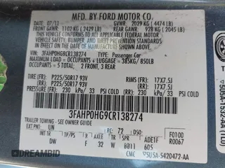 2012 Ford Fusion SE z VIN 3FAHP0HG9CR138274, wystawiony jako IAAI lot #41970444 z przebiegiem 105 707 mil mil oraz . Historia ofert i sprzedaży dostępna na DreamBid. Obrazek 9.
