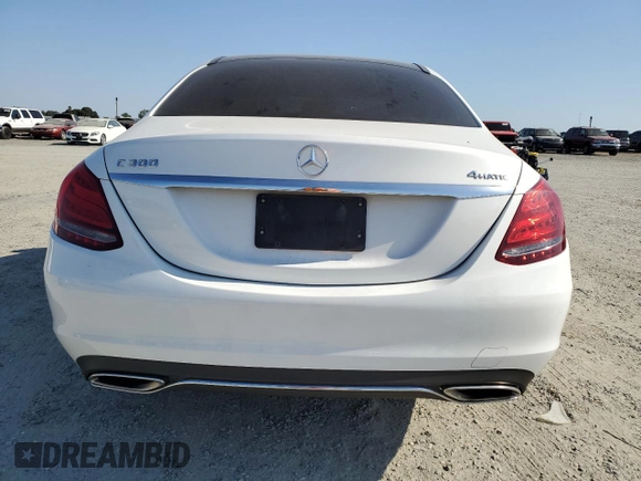 2015 Mercedes-Benz C 300 Luxury with VIN 55SWF4KB0FU014911, listed as a Copart auction lot 59891215 with 124,784 mi miles and Salvage title. Bid and sale history available at DreamBid. Image 6.