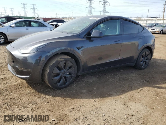 2024 Tesla Model Y with VIN 7SAYGDED7RF163537, listed as a Copart auction lot 48639255 with 7,193 mi miles and Salvage Title. Bid and sale history available at DreamBid. Image 1.