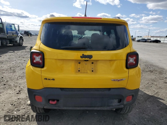 2016 Jeep Renegade Trailhawk with VIN ZACCJBCT7GPD99778, listed as a Copart auction lot 52452165 with 138,138 mi miles and Salvage Title. Bid and sale history available at carsss.com. Image 6.