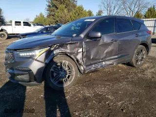 2019 Acura RDX w/A-Spec Pkg with VIN 5J8TC1H67KL006108, listed as a Copart auction lot 86778664 with 0 mi miles and Salvage Title. Bid and sale history available at carsss.com. Image 1.
