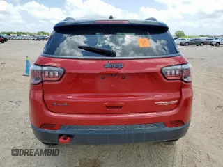 2020 Jeep Compass Trailhawk with VIN 3C4NJDDB5LT177298, listed as a Copart auction lot 61922045 with 108,619 mi miles and Salvage title. Bid and sale history available at DreamBid. Image 6.