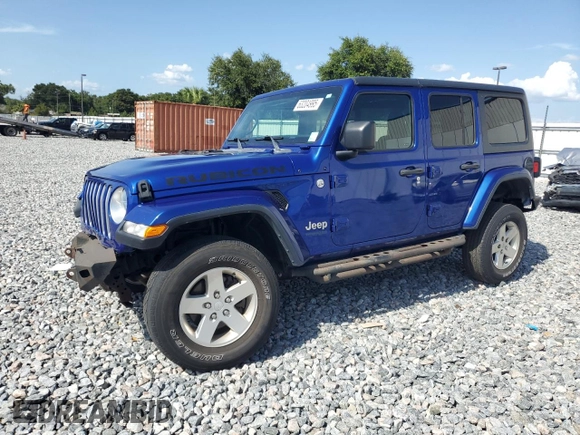 2019 Jeep Wrangler Unlimited Sahara with VIN 1C4HJXEN9KW592821, listed as a Copart auction lot 63204995 with 134,170 mi miles and Non repairable. Bid and sale history available at DreamBid. Image 1.