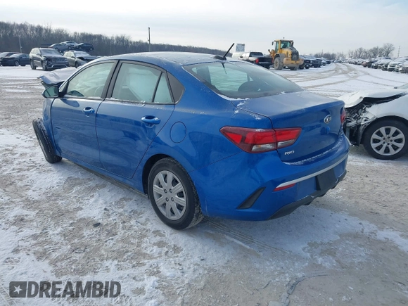 2021 Kia Rio S with VIN 3KPA24AD3ME423255, listed as a IAAI auction lot 41381989 with 18,802 mi miles. Bid and sale history available at carsss.com. Image 3.