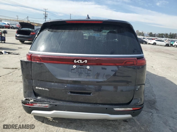 2024 Kia Carnival LX with VIN KNDNB4H38R6333238, listed as a Copart auction lot 45429015 with 43,654 mi miles and Salvage Title. Bid and sale history available at carsss.com. Image 6.