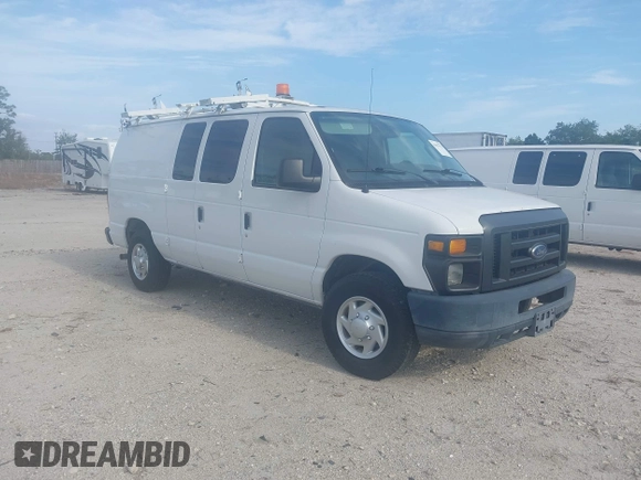2012 Ford Econoline Cargo Commercial with VIN 1FTNE2EL8CDB10460, listed as a IAAI auction lot 41992576 with 137,224 mi miles and . Bid and sale history available at DreamBid. Image 1.