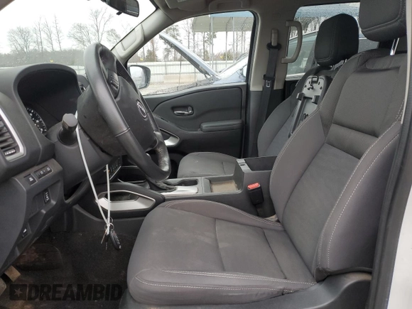 2023 Nissan Frontier SV with VIN 1N6ED1FK6PN609628, listed as a Copart auction lot 43640555 with 53,074 mi miles and Salvage Title. Bid and sale history available at carsss.com. Image 7.