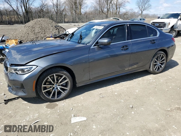 2021 BMW 3 Series 330i xDrive with VIN WBA5R7C04MFK51040, listed as a Copart auction lot 49620045 with 51,069 mi miles and Salvage Title. Bid and sale history available at carsss.com. Image 1.