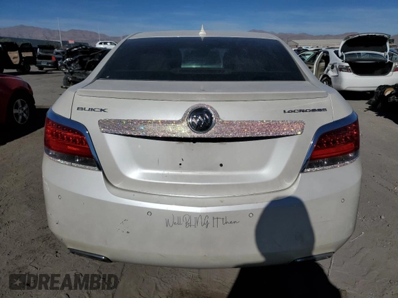 2012 Buick LaCrosse Touring with VIN 1G4GJ5E37CF144492, listed as a Copart auction lot 42339425 with 128,182 mi miles and Salvage title. Bid and sale history available at DreamBid. Image 6.